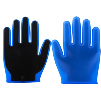 2116 Silicone gloves blue
