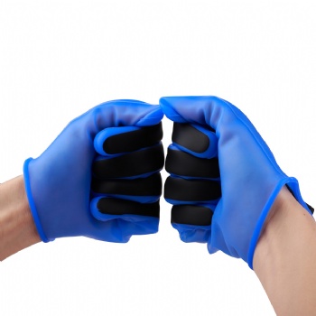 2116 Silicone gloves blue
